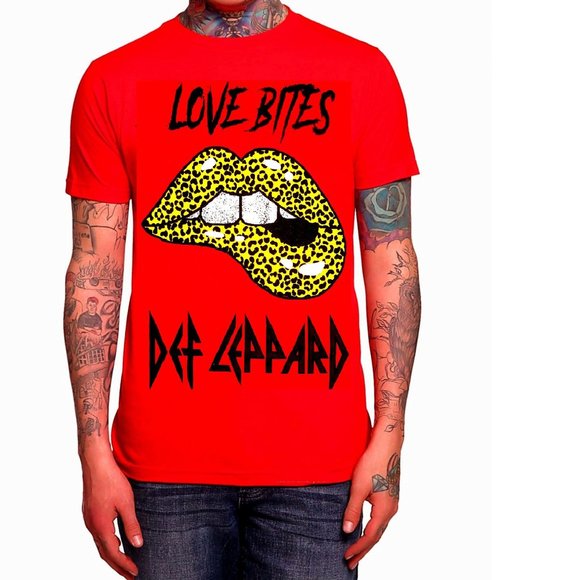 Def Leppard Love Bites metal rock Official T-Shirt XL NWT - Picture 1 of 2